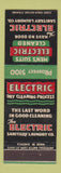 Matchbook Cover - Electric Sanitary Laundry