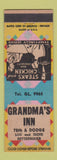 Matchbook Cover - Grandma's Inn Chicago IL