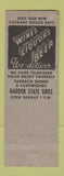 Matchbook Cover - Garden State Grill John Ziomek Merchantville