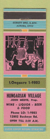 Matchbook Cover - Hungarian Village Cleveland? OH