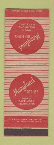 Matchbook Cover - Maryland Match Company