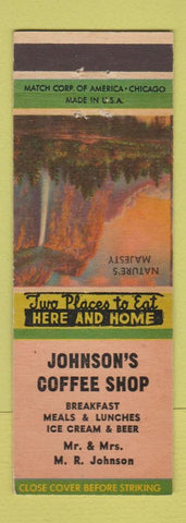 Matchbook Cover - Johnson's Coffee Shop