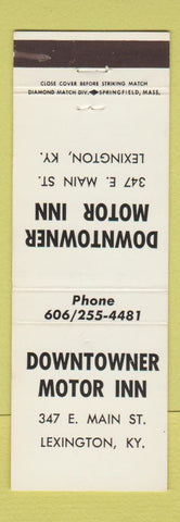 Matchbook Cover - Downtowner Motor Inn Lexington KY