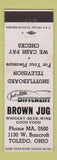 Matchbook Cover - Brown Jug Toledo OH shuffleboard
