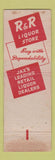 Matchbook Cover - R&R Cocktail Lounge Jacksonville FL WORN