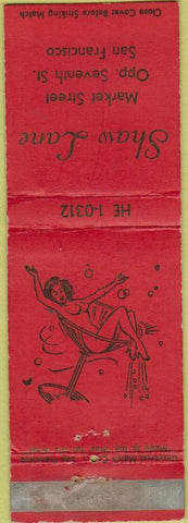 Matchbook Cover - Shaw Lane San Francisco CA girlie WEAR