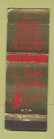 Matchbook Cover - Danny's Drive Inn Christmas hamburgers Shreveport LA WEAR