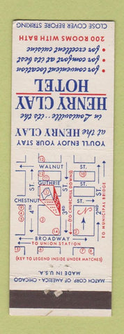 Matchbook Cover - Henry Clay Hotel Louisville KY