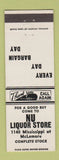 Matchbook Cover - Nu Liquor Store WHITE