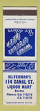 Matchbook Cover - Silverman's 114 Canal St Liquor Mart Boston MA