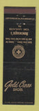 Matchbook Cover - Gold Cross Shoes York Lancaster PA Newswanger's