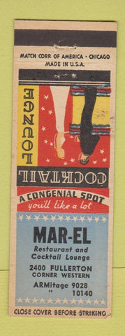 Matchbook Cover - Mar El Restaurant Lounge Chicago IL