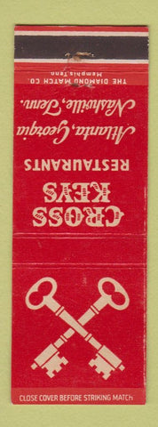 Matchbook Cover - Cross Keys Restaurants Atlanta GA Nashville TN