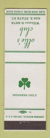 Matchbook Cover - Ollie's Club Chicago IL Members Only