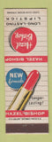 Matchbook Cover - Hazel Bishop Lipstick DD Bean