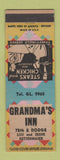 Matchbook Cover - Grandma's Inn Chicago IL