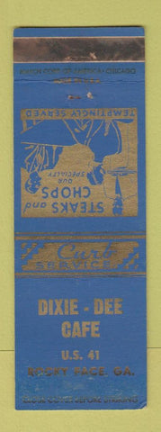 Matchbook Cover - Dixie Dee Cafe Rocky Face GA WORN