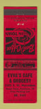 Matchbook Cover - Evva's Cafe Grocery Store Portland OR