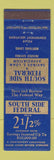 Matchbook Cover - South Side Federal Savings Loan Parma Fairview Park OH
