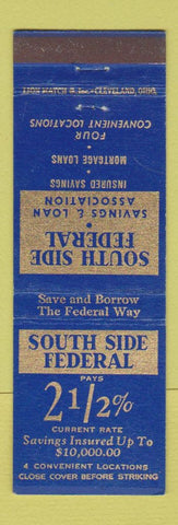 Matchbook Cover - South Side Federal Savings Loan Parma Fairview Park OH