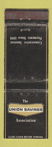 Matchbook Cover - Union Savings Association Cleveland Parma Elyria OH WEAR