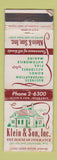 Matchbook Cover - Klein and Son Insurance La Crosse WI WORN