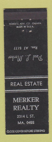 Matchbook Cover - Merker Real Estate