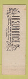 Matchbook Cover - Sargent Kennedy & Adams Insurance Real Estate Brewer ME