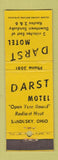 Matchbook Cover - Darst Motel Sandusky OH WEAR