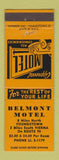 Matchbook Cover - Belmont Hotel Vienna OH