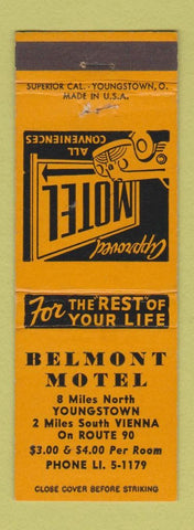 Matchbook Cover - Belmont Hotel Vienna OH