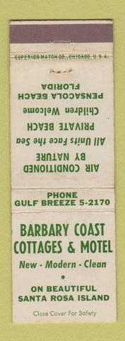 Matchbook Cover - Barbary Coast Motel Santa Rosa Island Pensacola Beach FL WEAR