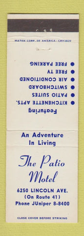 Matchbook Cover - The Patio Motel