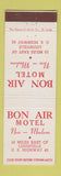 Matchbook Cover - Bon Air Motel Louisville KY
