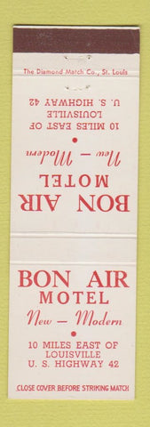 Matchbook Cover - Bon Air Motel Louisville KY