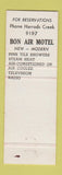 Matchbook Cover - Bon Air Motel Louisville KY