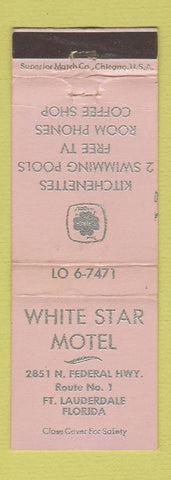 Matchbook Cover - White Star Motel Fort Lauderdale FL WEAR