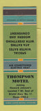 Matchbook Cover - Thompson Motel Bristol VA? TN? WEAR
