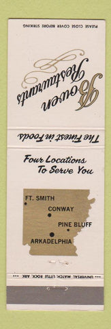 Matchbook Cover - Bowen Restaurants Fort Smith Conway Pine Bluff Arkadelphia AR