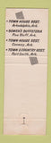 Matchbook Cover - Bowen Restaurants Fort Smith Conway Pine Bluff Arkadelphia AR