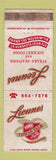Matchbook Cover - Leounes Towne Talk Restaurant Wilmington DE WORN