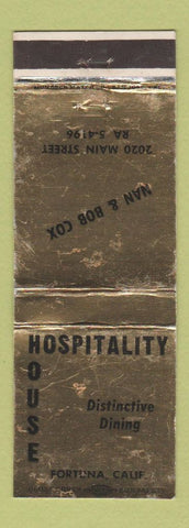 Matchbook Cover - Hospitality House Fortuna CA WEAR