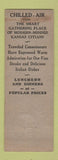 Matchbook Cover - Pusateri's Restaurant Kansas City MO WORN