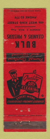Matchbook Cover - Bulk Cleaners Pressers WEAR