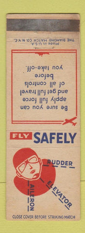 Matchbook Cover - WWII Fly Safely Full Force WEAR