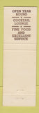Matchbook Cover - Downing's Cafe Mackinaw City MI