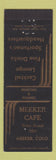 Matchbook Cover - Meeker Cafe Colorado