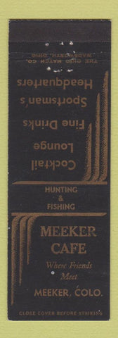 Matchbook Cover - Meeker Cafe Colorado