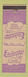 Matchbook Cover - Edelweiss Cafe Denver Colorado