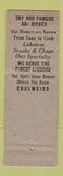 Matchbook Cover - Edelweiss Cafe Denver Colorado